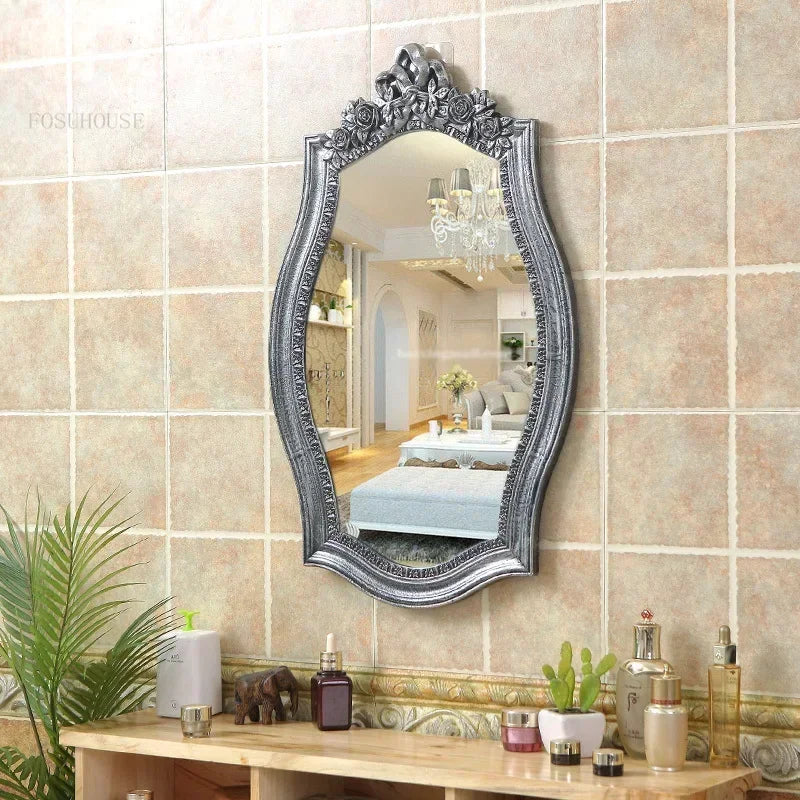 Europäischer Retro Spiegel – Hochdichteplatte – 60x40cm Luxus