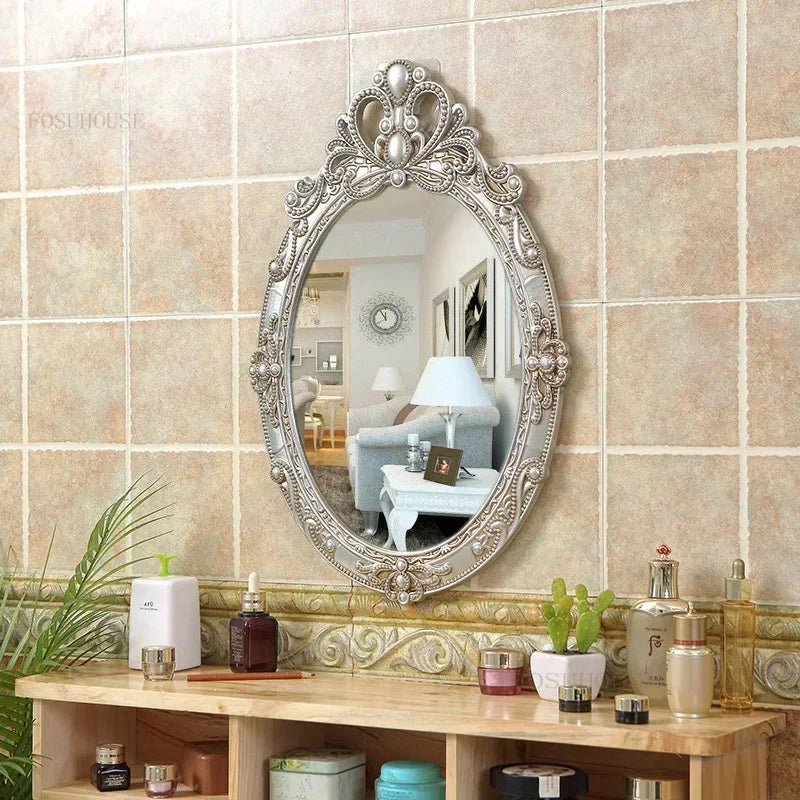 Europäischer Retro Spiegel – Hochdichteplatte – 60x40cm Luxus