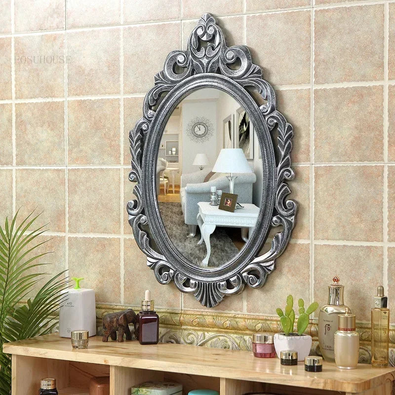 Europäischer Retro Spiegel – Hochdichteplatte – 60x40cm Luxus