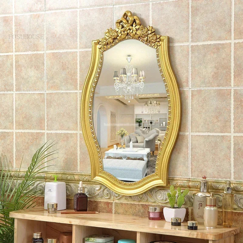 Europäischer Retro Spiegel – Hochdichteplatte – 60x40cm Luxus