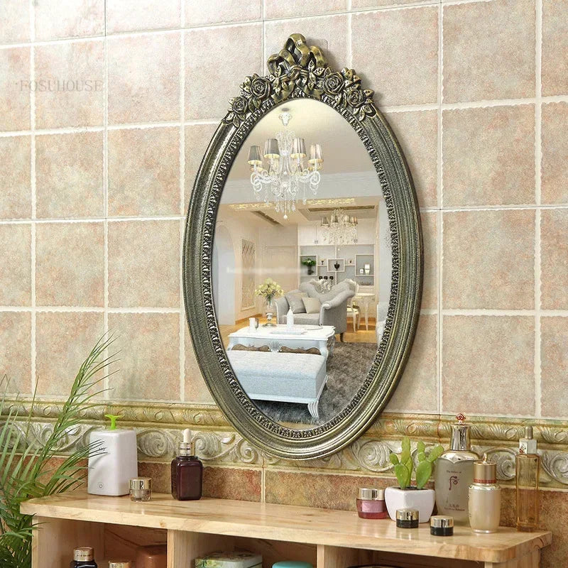 Europäischer Retro Spiegel – Hochdichteplatte – 60x40cm Luxus