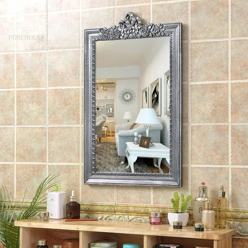 Europäischer Retro Spiegel – Hochdichteplatte – 60x40cm Luxus