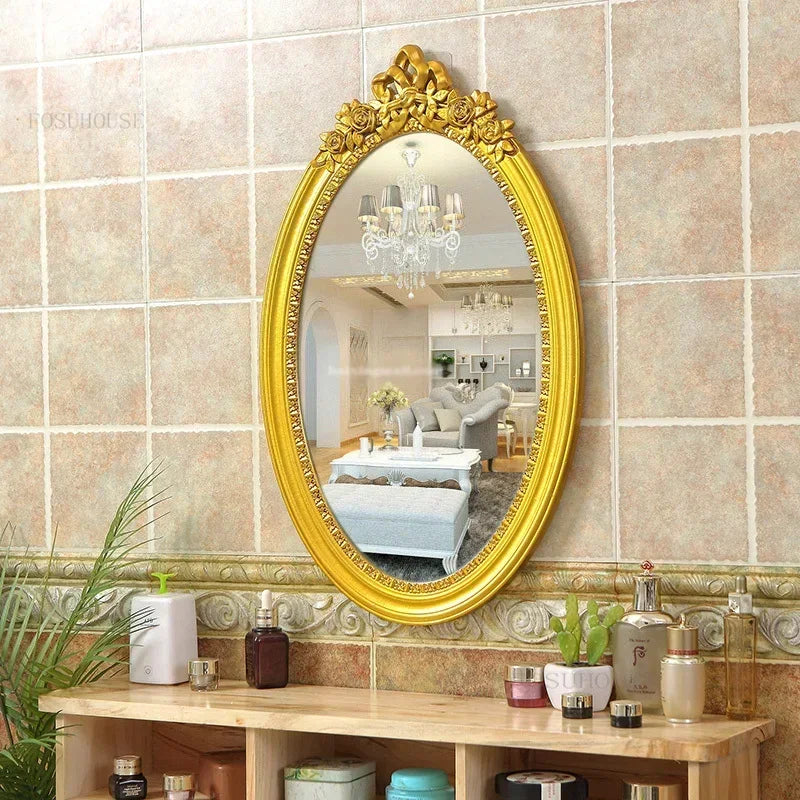 Europäischer Retro Spiegel – Hochdichteplatte – 60x40cm Luxus