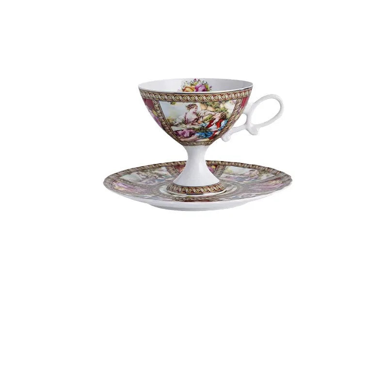 Europäisches Kaffeeservice – Keramik Goldrand