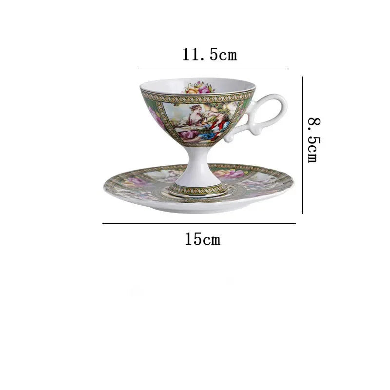 Europäisches Kaffeeservice – Keramik Goldrand