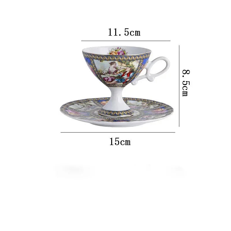 Europäisches Kaffeeservice – Keramik Goldrand