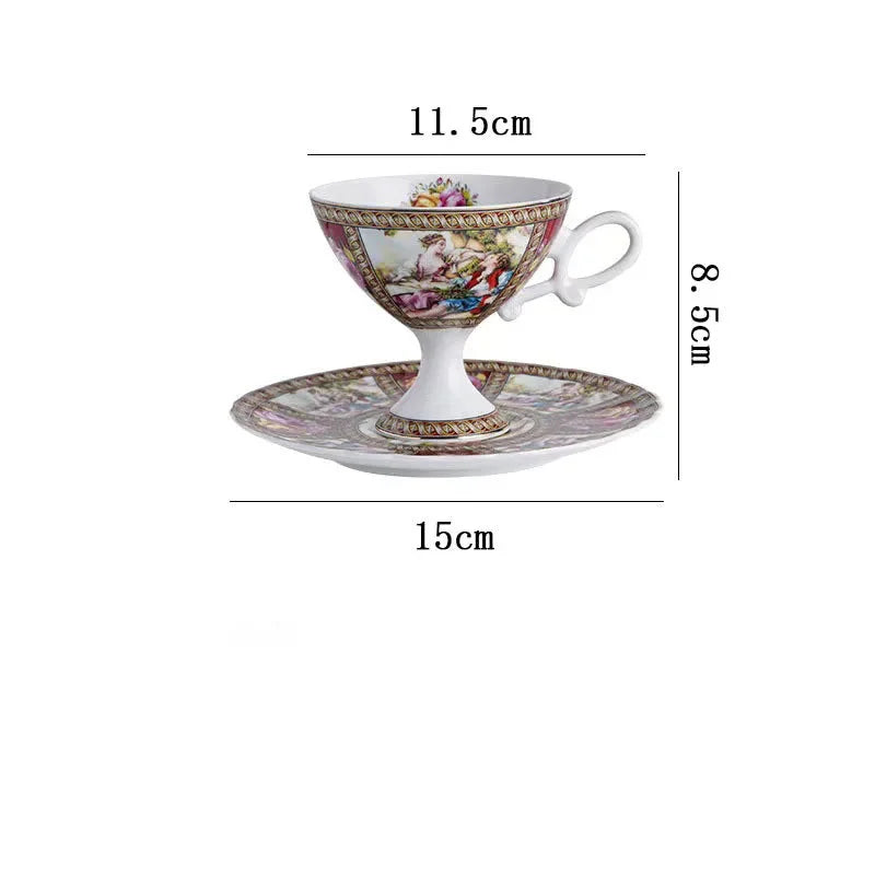 Europäisches Kaffeeservice – Keramik Goldrand