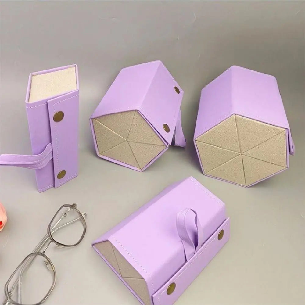 Faltbarer Brillenorganizer – PU Leder – Multi-Steckplätze