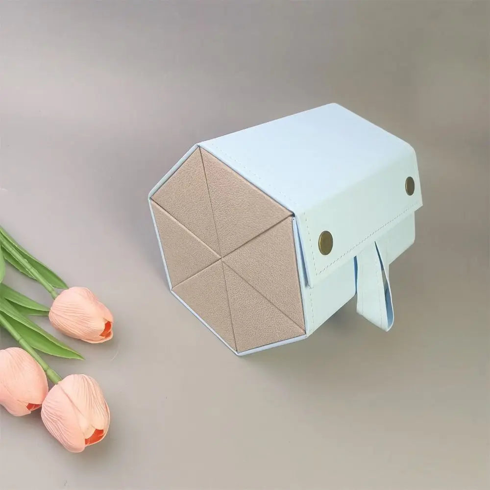 Faltbarer Brillenorganizer – PU Leder – Multi-Steckplätze