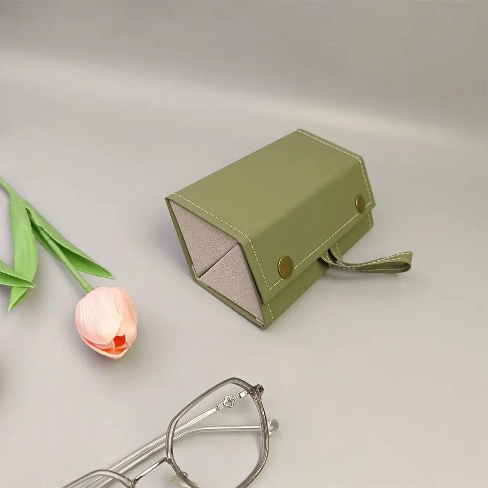 Faltbarer Brillenorganizer – PU Leder – Multi-Steckplätze