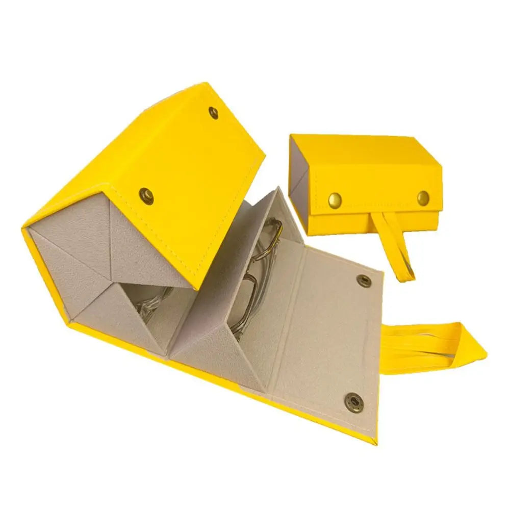 Faltbarer Brillenorganizer – PU Leder – Multi-Steckplätze