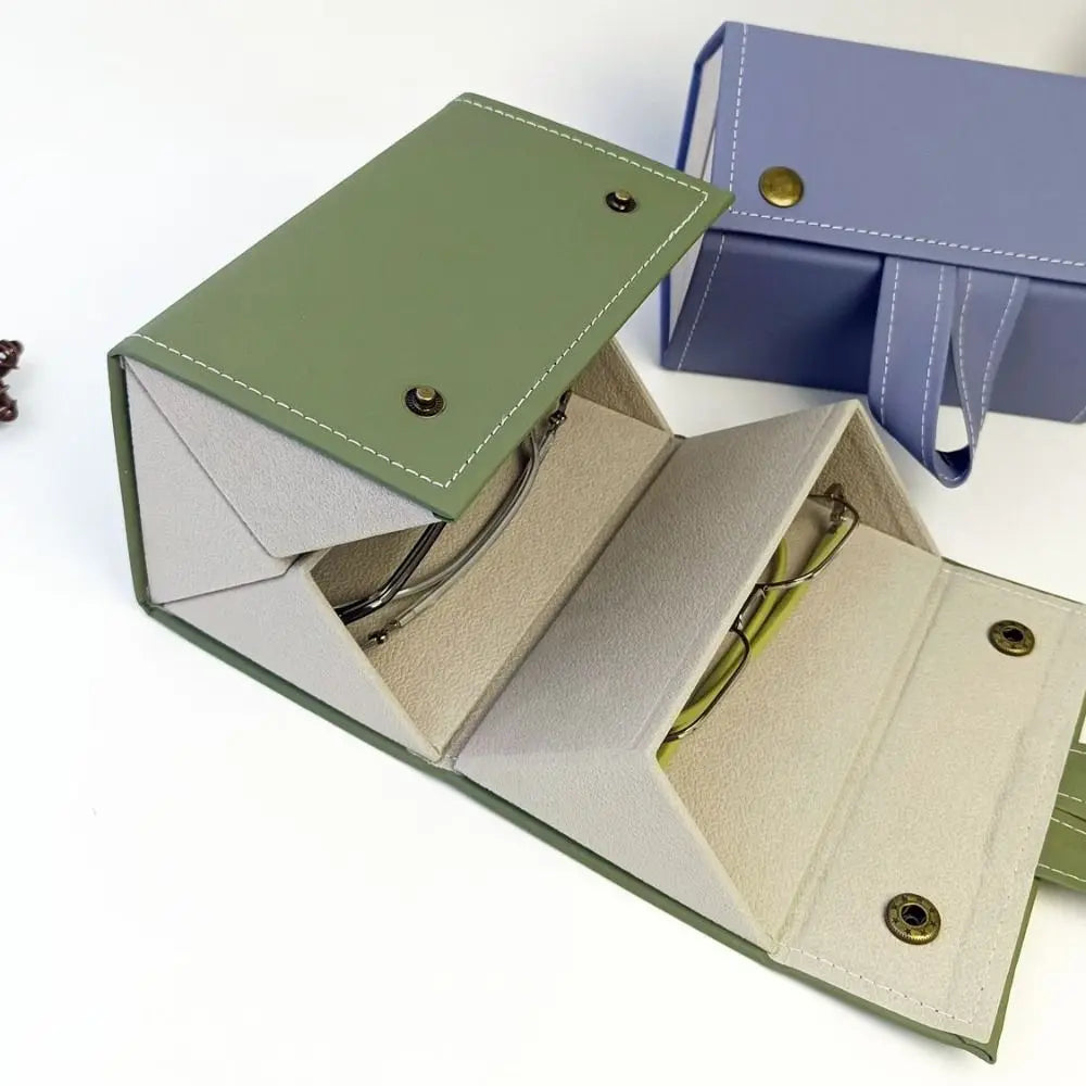 Faltbarer Brillenorganizer – PU Leder – Multi-Steckplätze