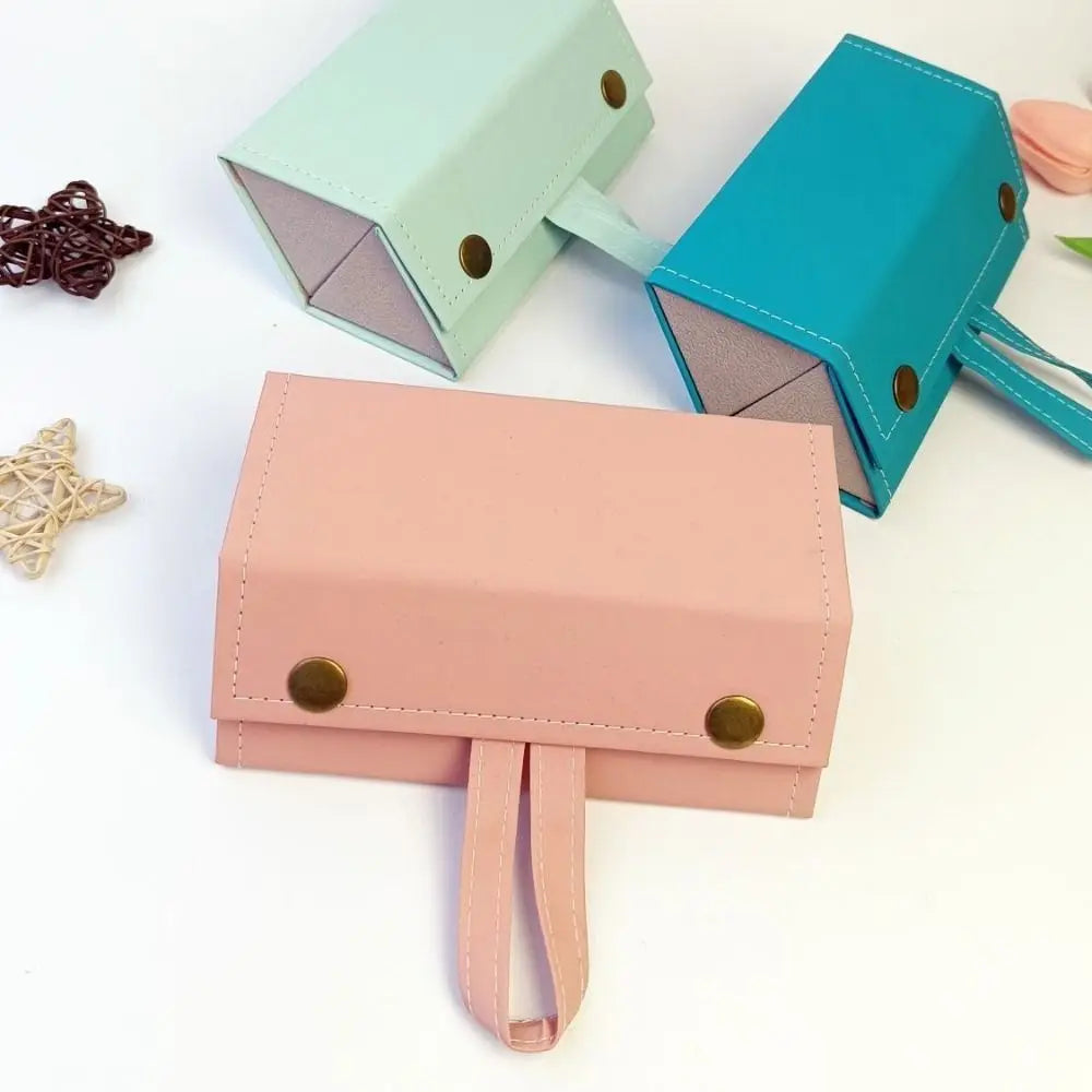 Faltbarer Brillenorganizer – PU Leder – Multi-Steckplätze