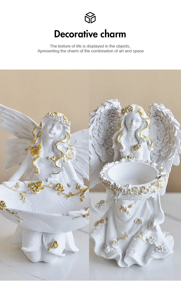 Feen-Skulptur – Handgefertigte Figur aus Harz – Raumdekoration