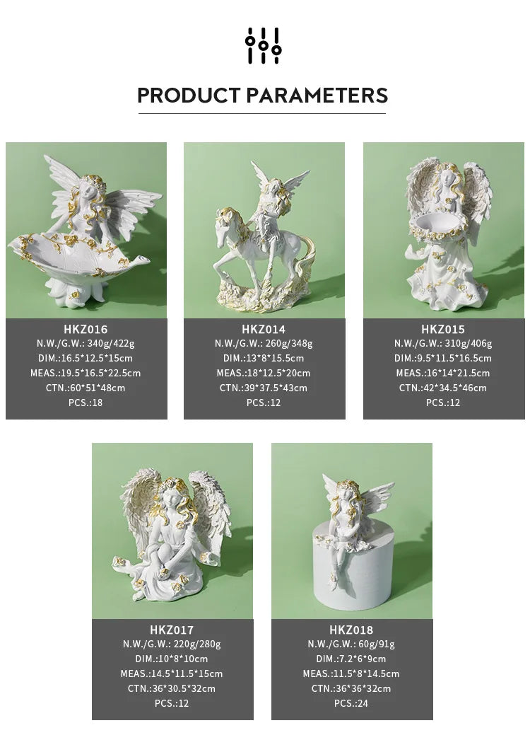 Feen-Skulptur – Handgefertigte Figur aus Harz – Raumdekoration