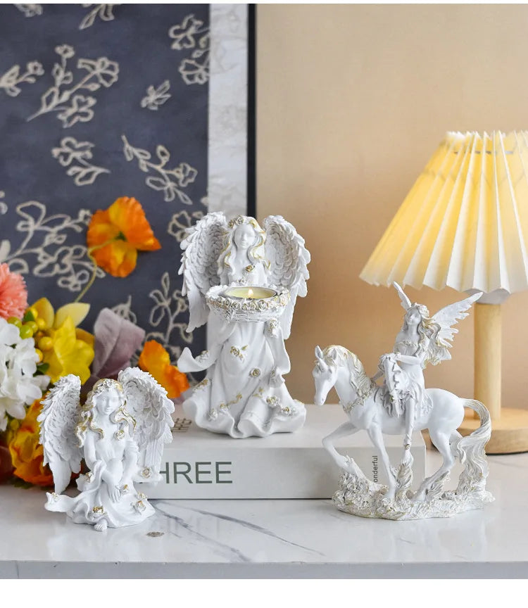 Feen-Skulptur – Handgefertigte Figur aus Harz – Raumdekoration