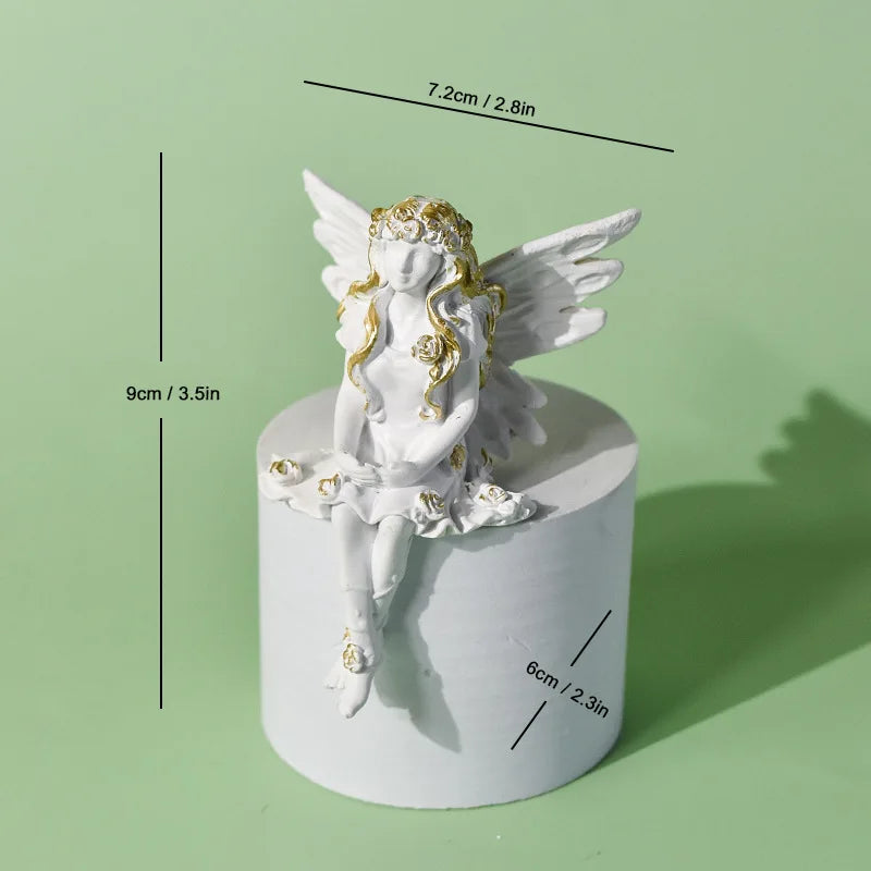 Feen-Skulptur – Handgefertigte Figur aus Harz – Raumdekoration