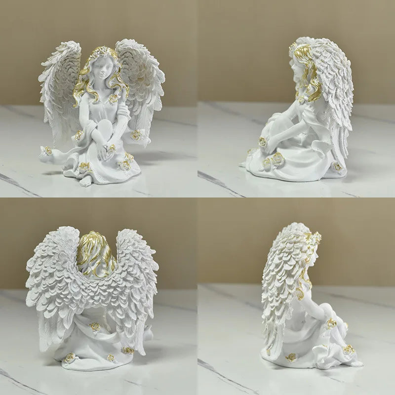 Feen-Skulptur – Handgefertigte Figur aus Harz – Raumdekoration