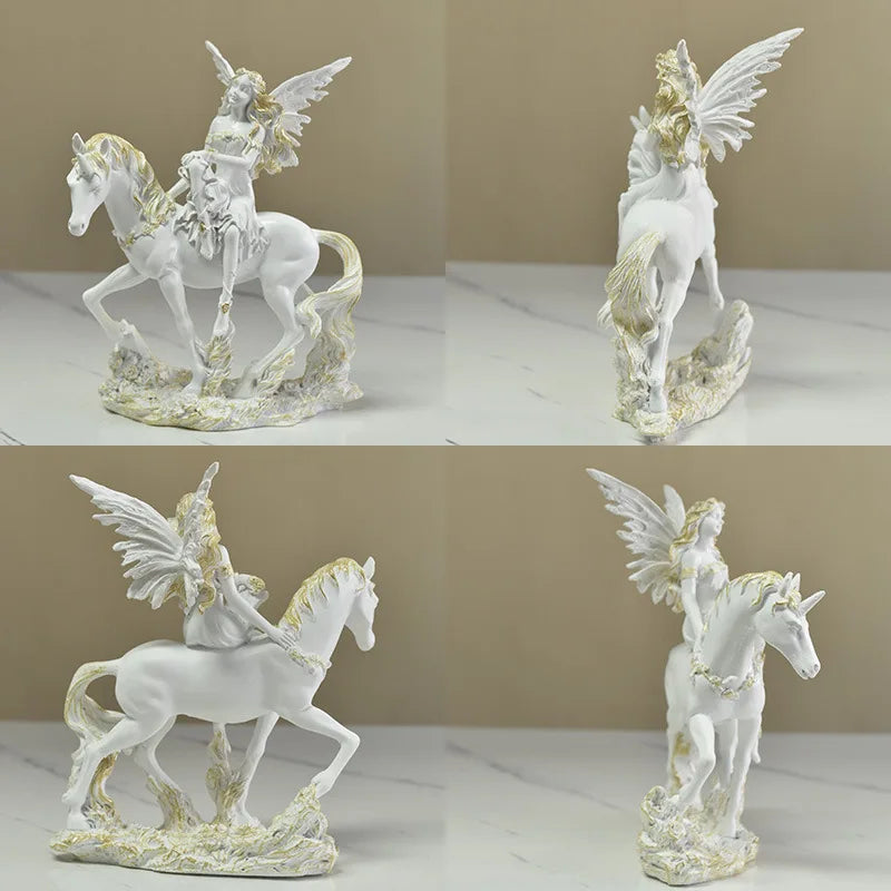 Feen-Skulptur – Handgefertigte Figur aus Harz – Raumdekoration