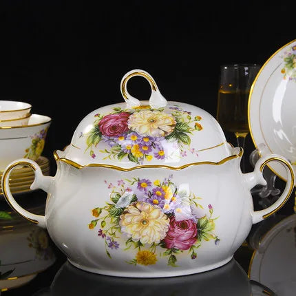 Feinporzellan Geschirr – Blumenmuster – Verschiedene Grössen