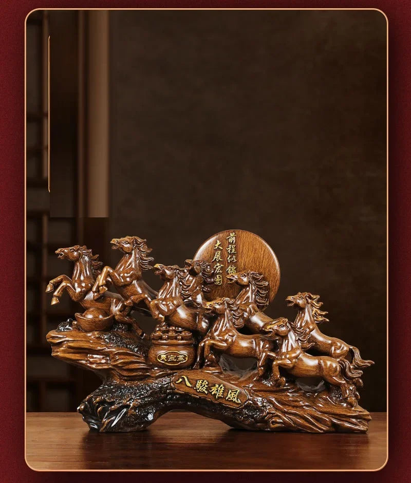 Feng Shui Harz Ornament – Pferde-Design – Tischdekoration