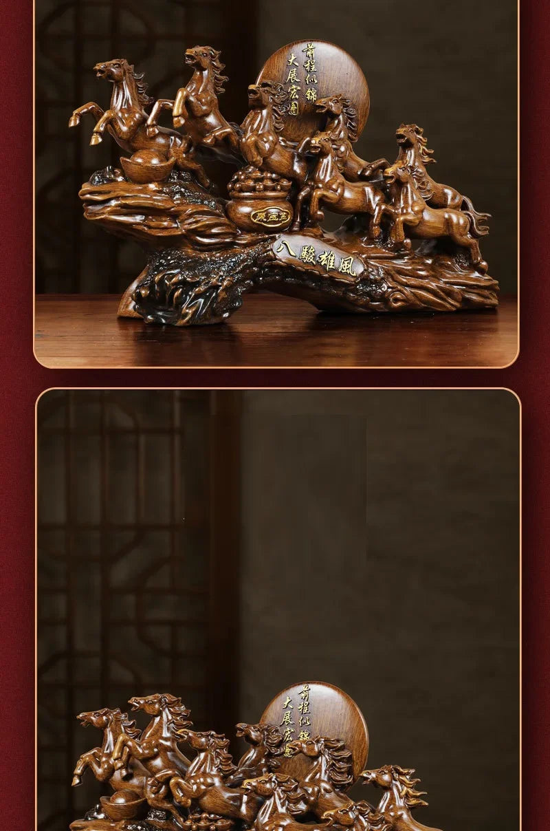 Feng Shui Harz Ornament – Pferde-Design – Tischdekoration