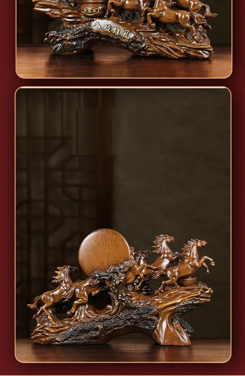 Feng Shui Harz Ornament – Pferde-Design – Tischdekoration