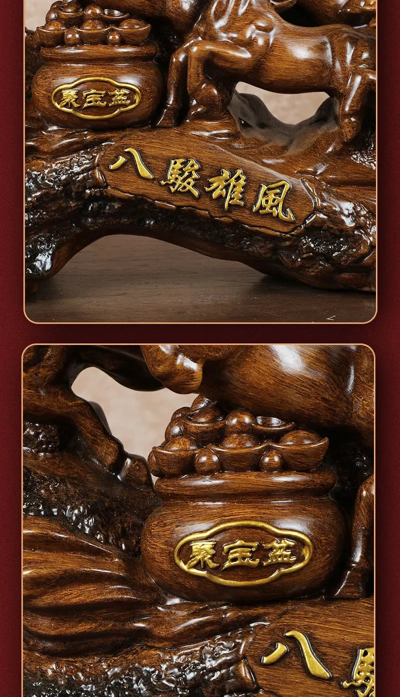 Feng Shui Harz Ornament – Pferde-Design – Tischdekoration