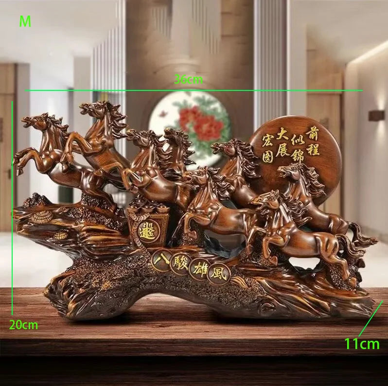 Feng Shui Harz Ornament – Pferde-Design – Tischdekoration