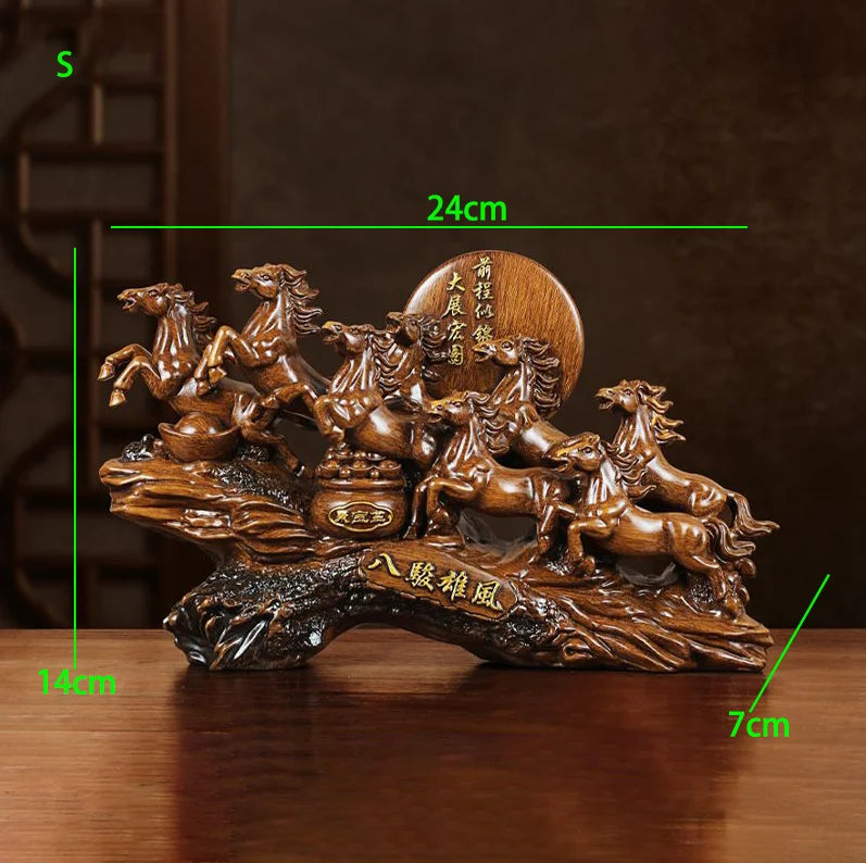Feng Shui Harz Ornament – Pferde-Design – Tischdekoration