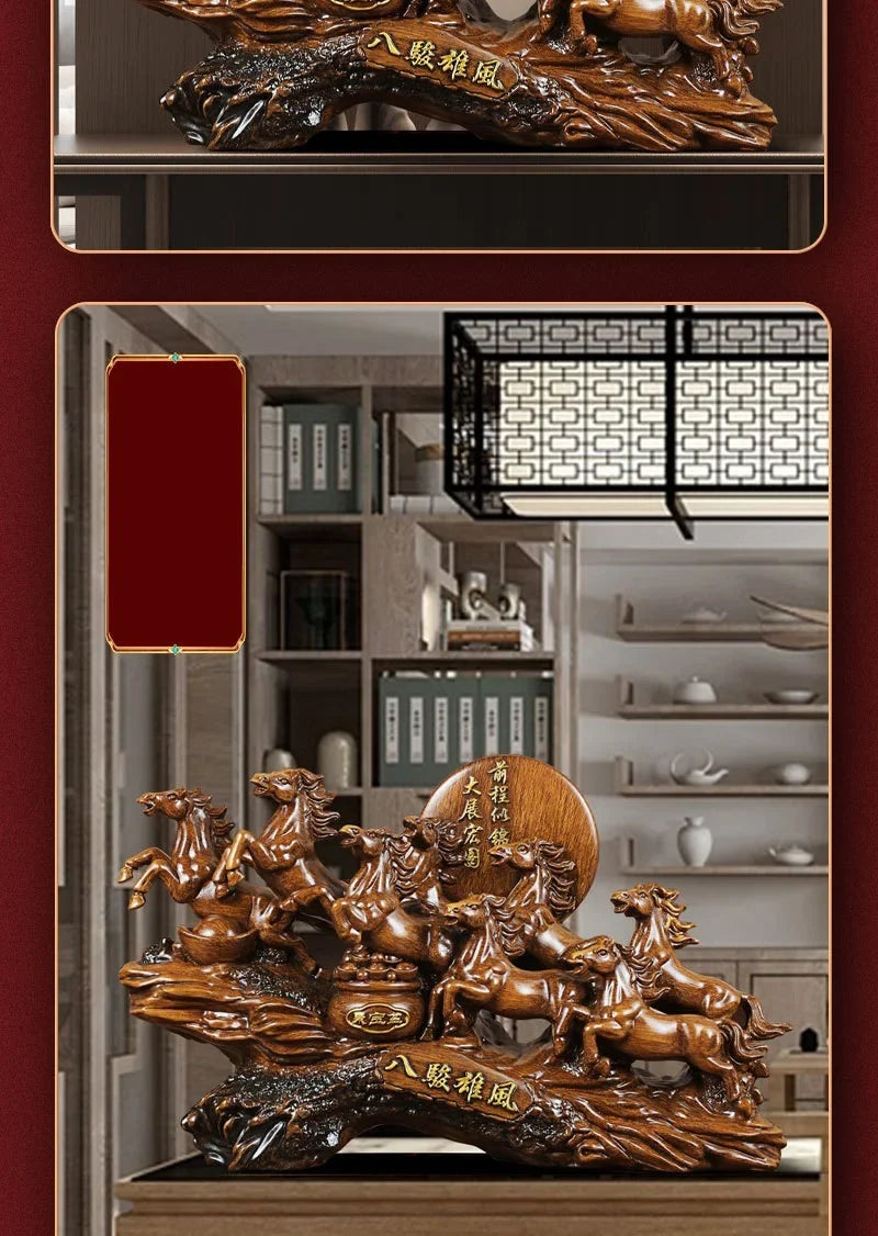 Feng Shui Harz Ornament – Pferde-Design – Tischdekoration