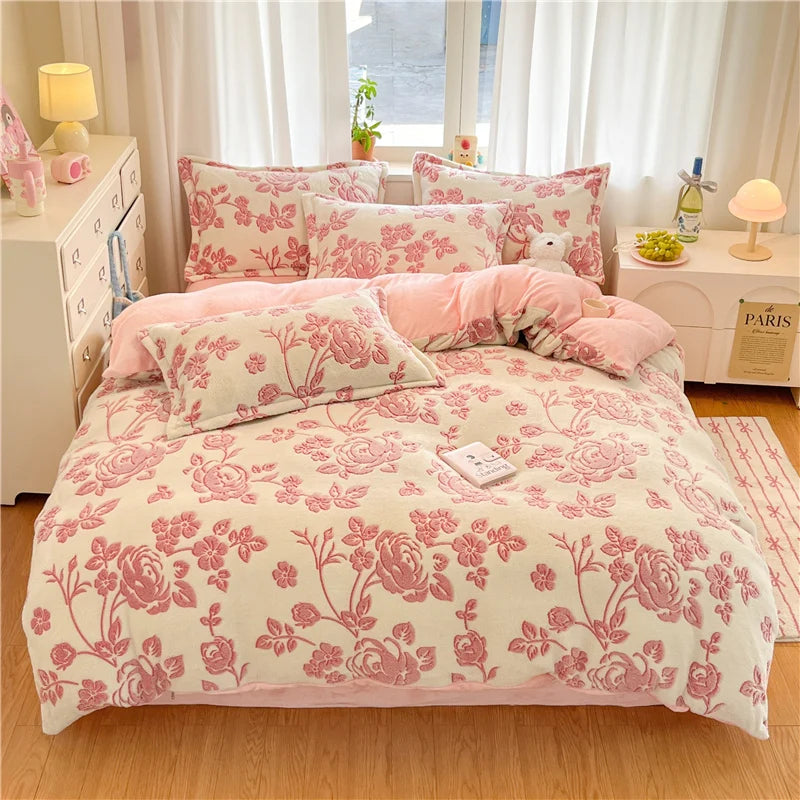 Flanell-Bettbezug aus 100% Polyester im modernen Stil, Farbe: bunt, Grösse: Queen 200x230 cm