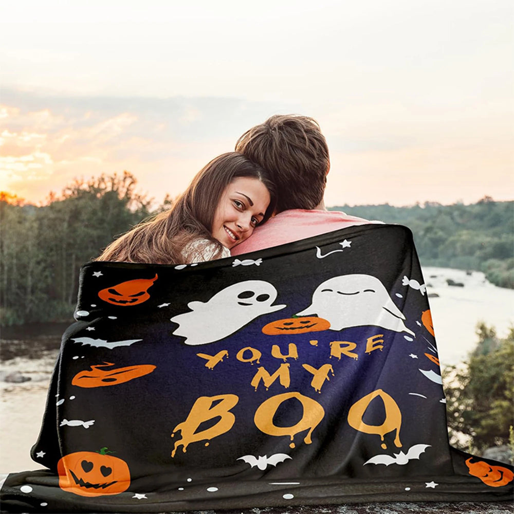 Flanell-Decke – Gemütliches Halloween-Design – Verschiedene Grössen