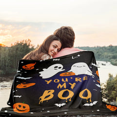 Flanell-Decke – Gemütliches Halloween-Design – Verschiedene Grössen