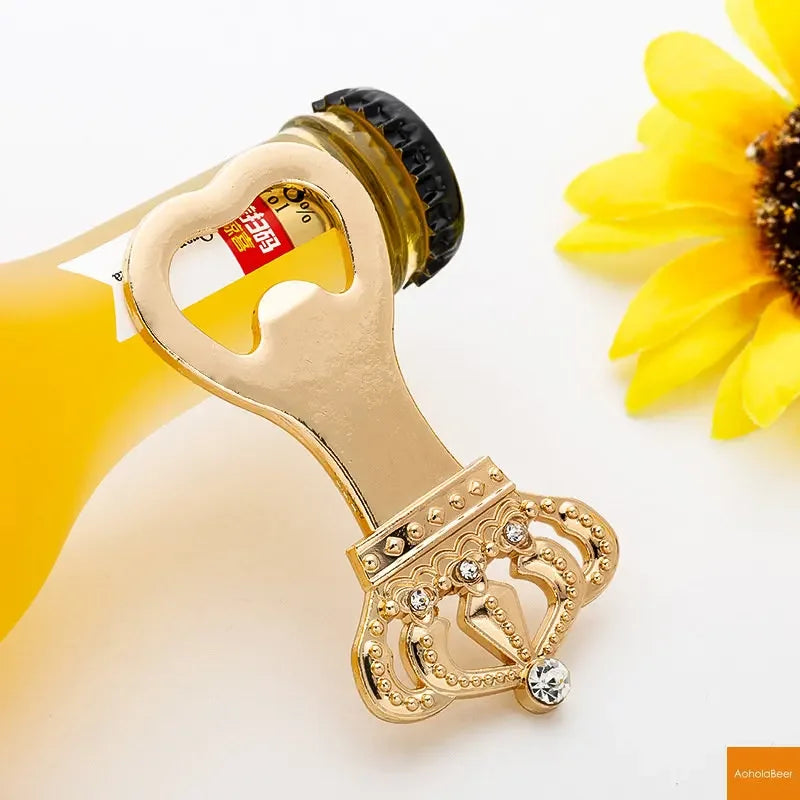 Flaschenöffner Gold Pistolenform – Hochzeitsgeschenk 12x6x2 cm