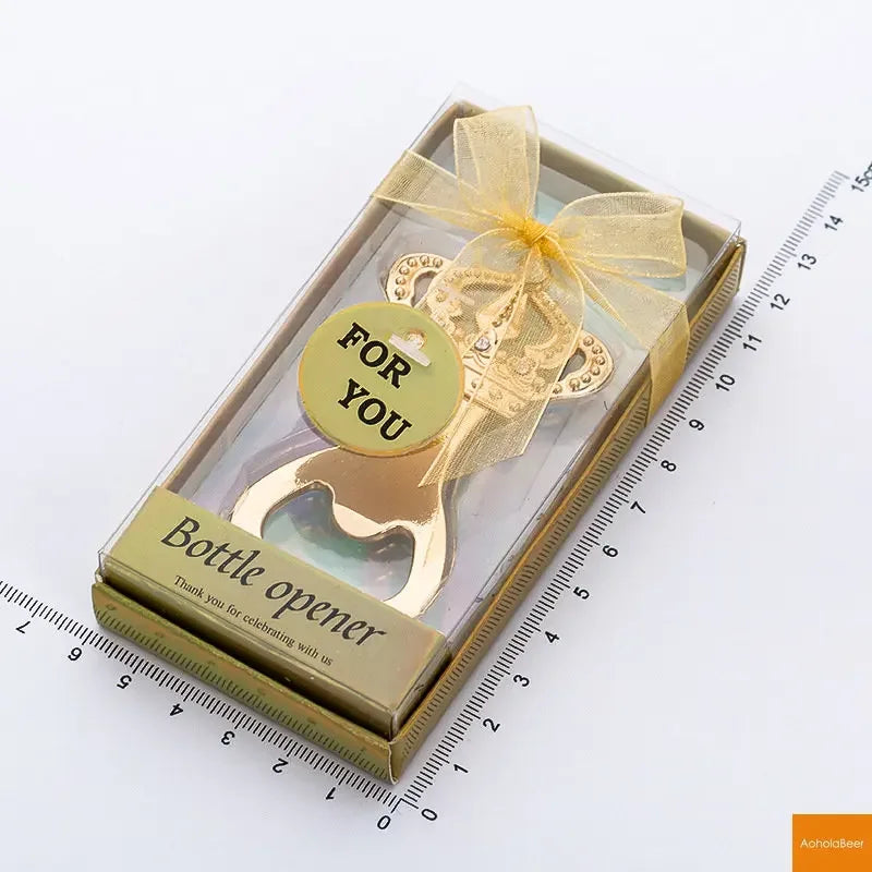 Flaschenöffner Gold Pistolenform – Hochzeitsgeschenk 12x6x2 cm