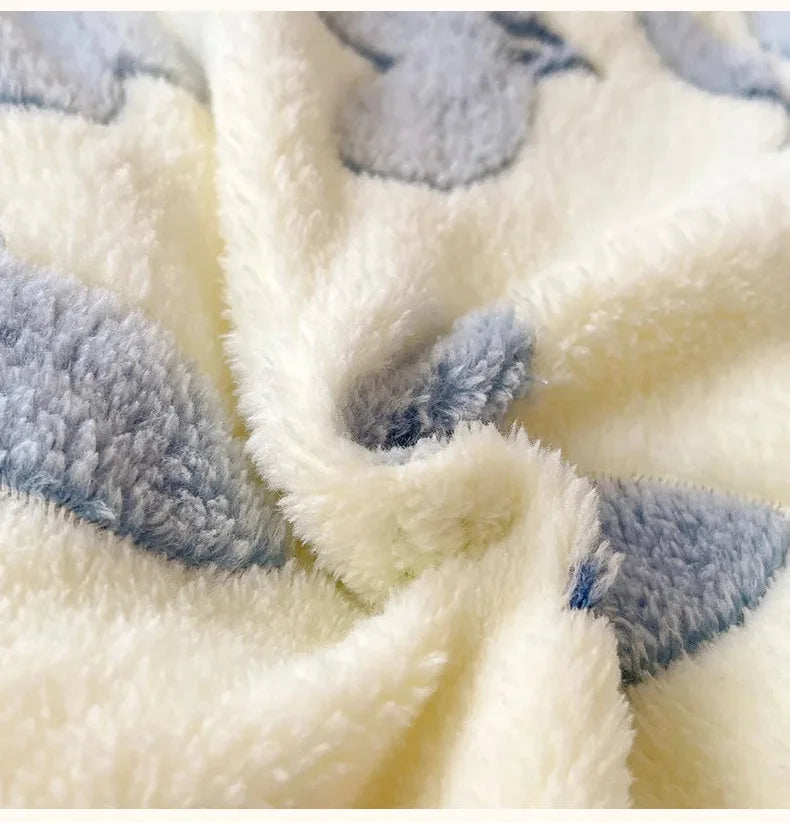Fleece Bettwäsche-Set aus Korallenfleece in mehrfarbigem Design, Grösse 200x230 cm