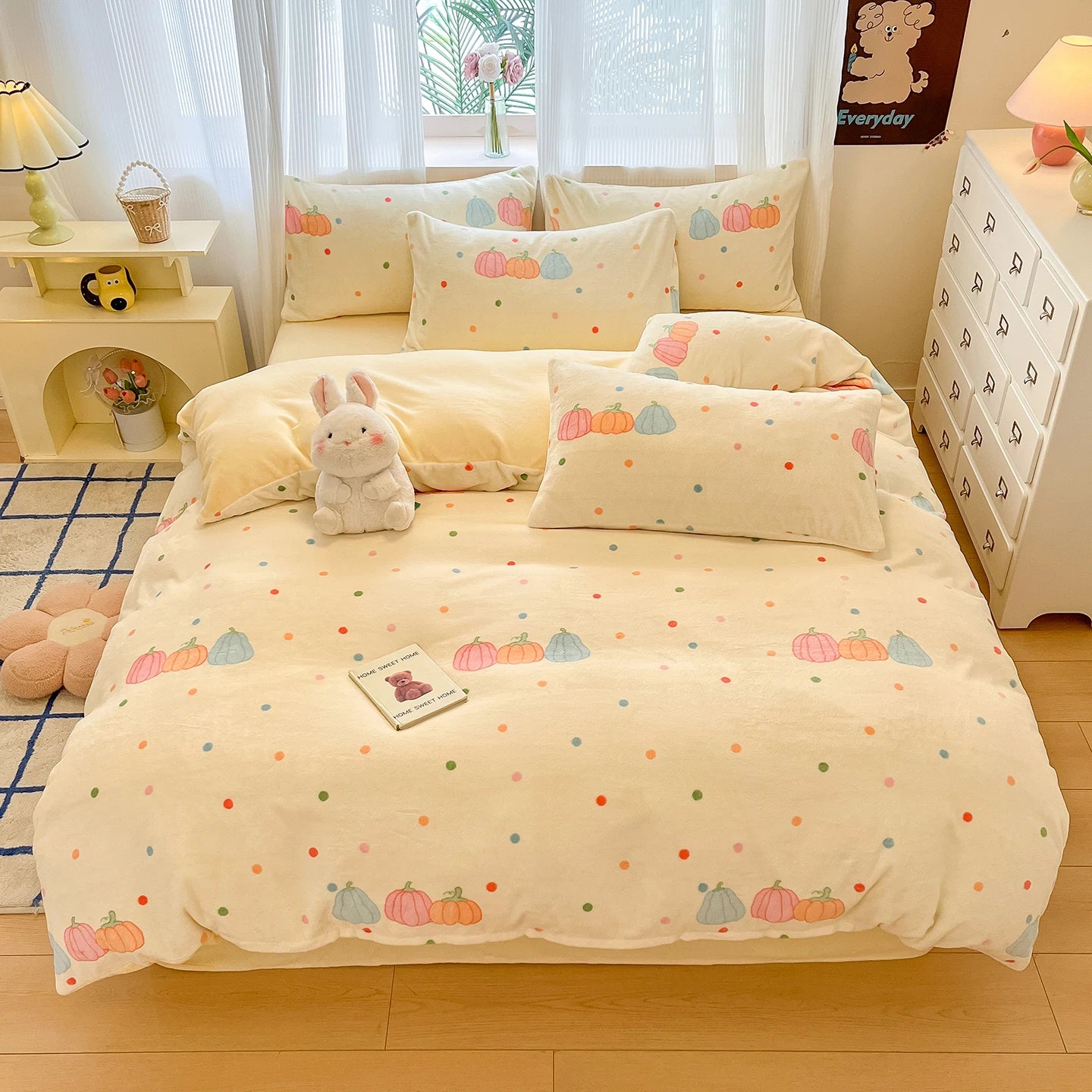 Modernes mehrfarbiges Fleece-Bettbezug-Design aus Polyester, Grösse 200x230cm