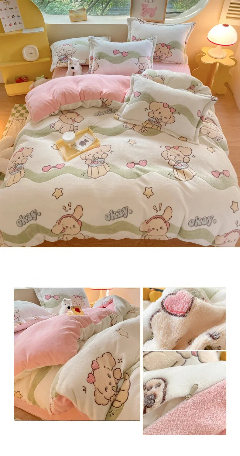 Moderner mehrfarbiger Bettbezug aus 100% Polyester in 220x240 cm