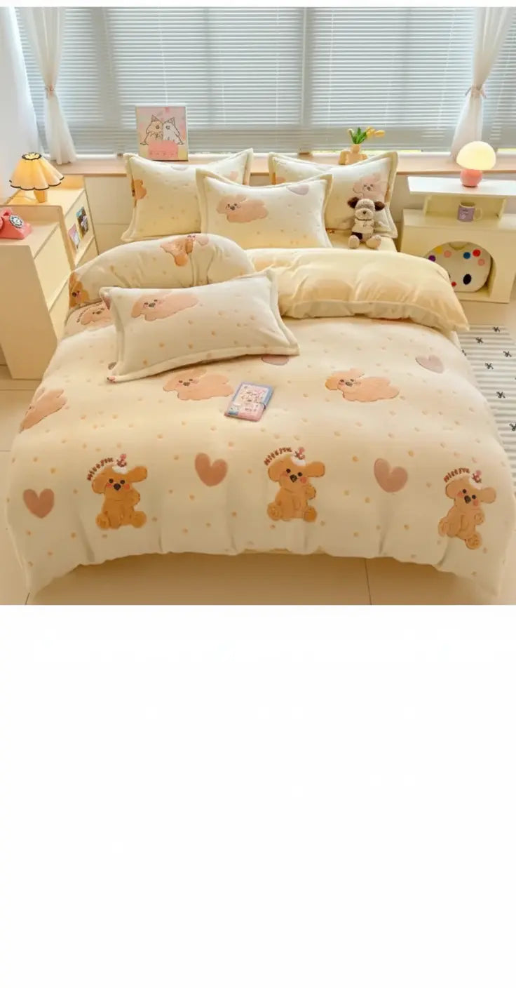 Moderner Bettbezug aus Polyester mit floralem Muster, Farbe: mehrfarbig, Grösse: 220x240 cm