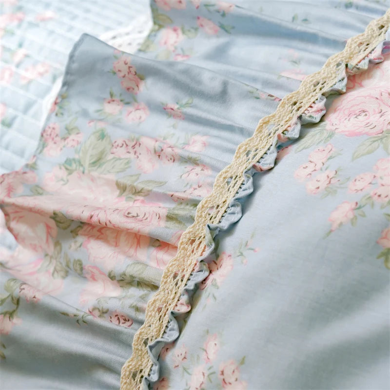 Florale Baumwoll-Bettwäsche – Französischer Landhausstil, King/Queen