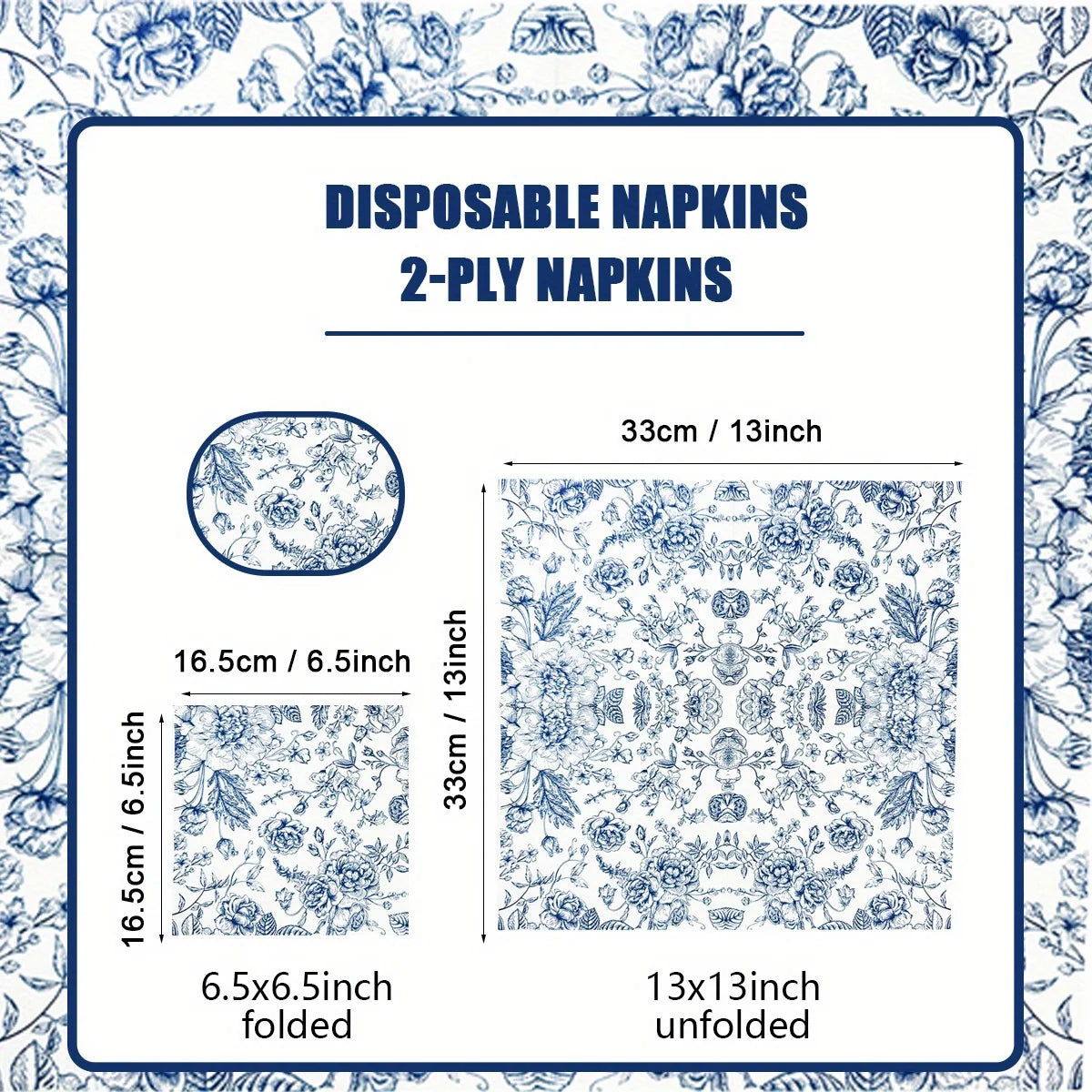 Florale Cocktail-Servietten – Frühlingsblumen – Hochzeiten/Partys