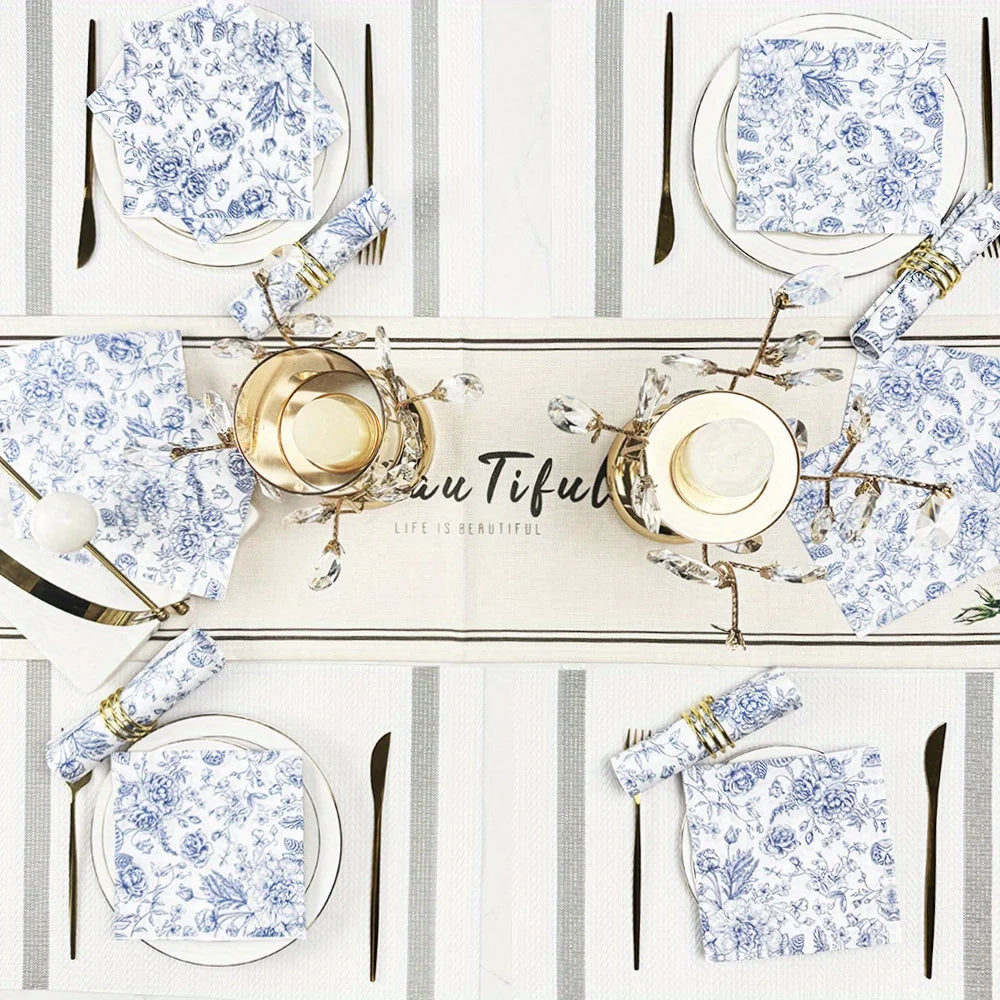 Florale Cocktail-Servietten – Frühlingsblumen – Hochzeiten/Partys