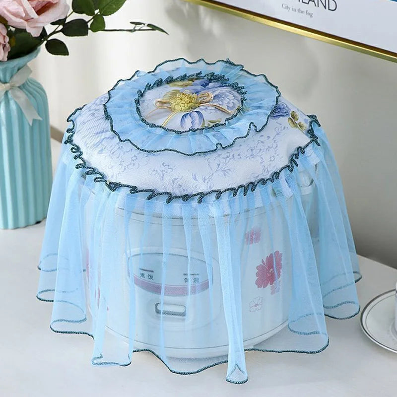 Florale Fritteusen-Abdeckung – Spitze, Staubschutz