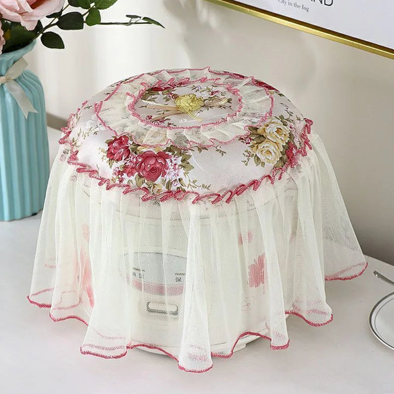 Florale Fritteusen-Abdeckung – Spitze, Staubschutz