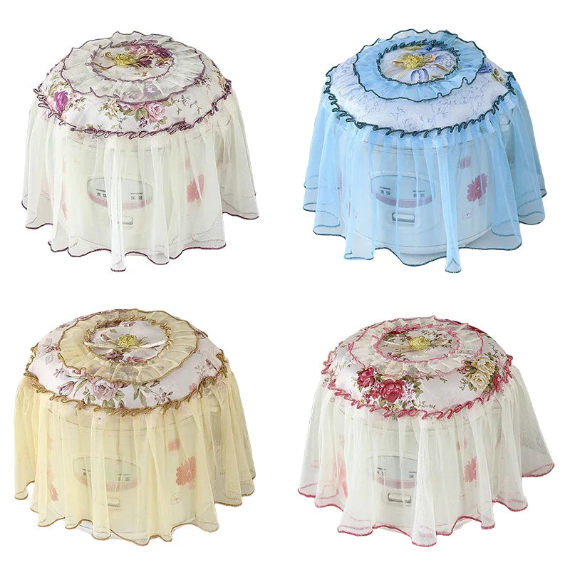 Florale Fritteusen-Abdeckung – Spitze, Staubschutz