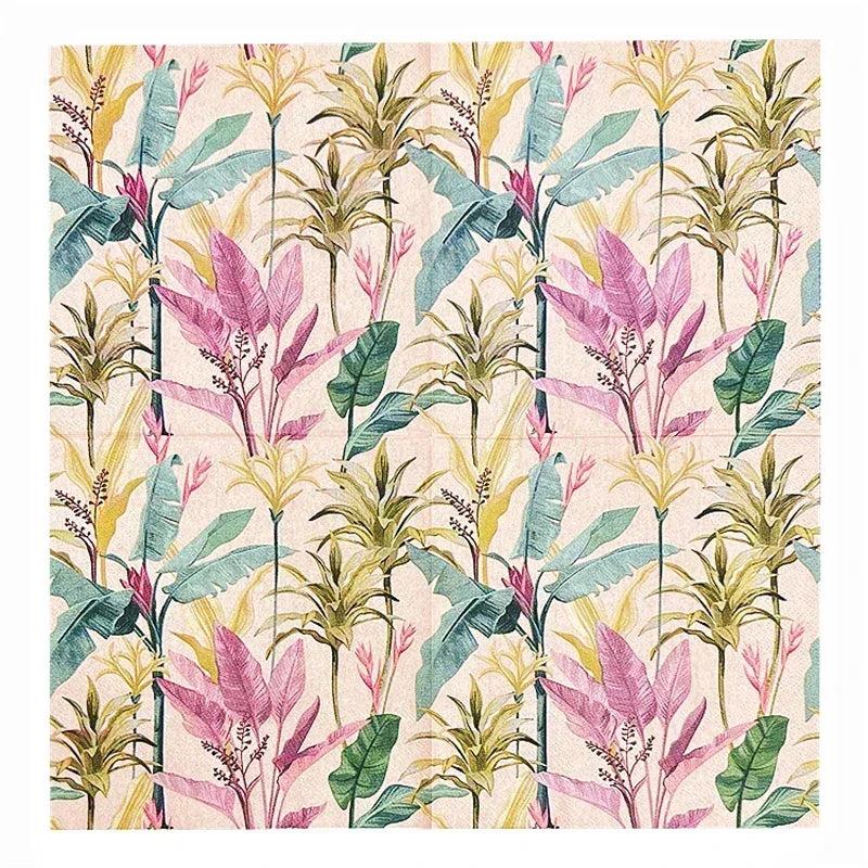 Florale Servietten – Virgin Wood Pulp – 33x33cm, 20 Stk