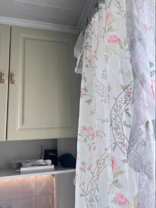 Florale Vorhänge – Vintage-Spitze – W200 x H140 CM