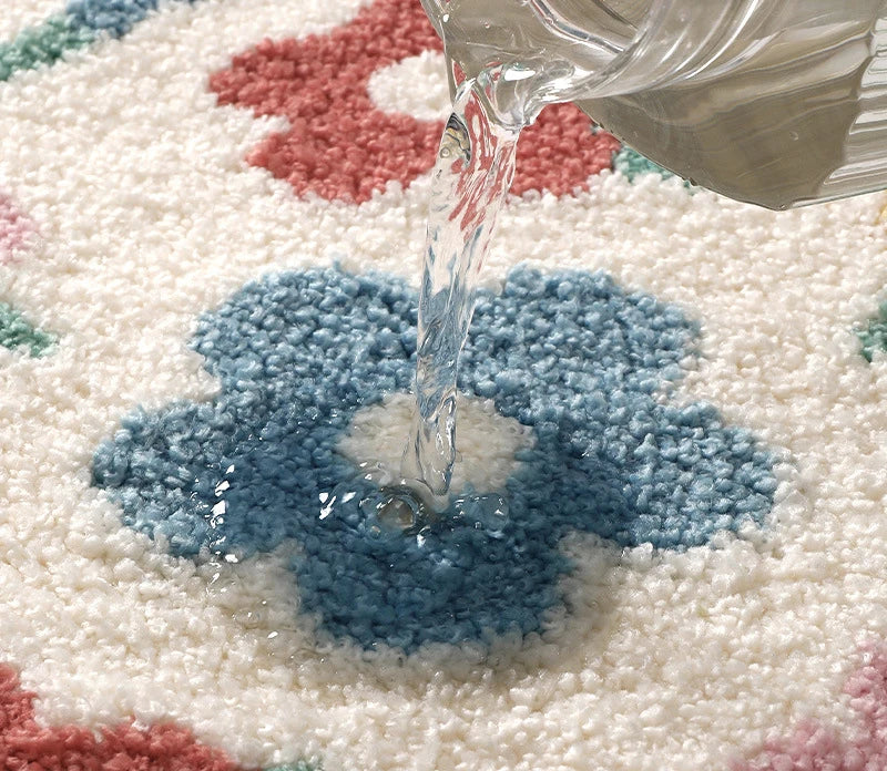 Floraler Badteppich – Geometrisches Design – 50x80 cm