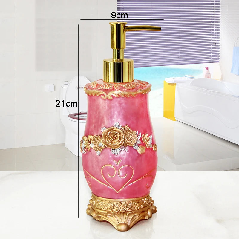 Floraler Seifenspender – Harz Vintage Badezimmer-Essential